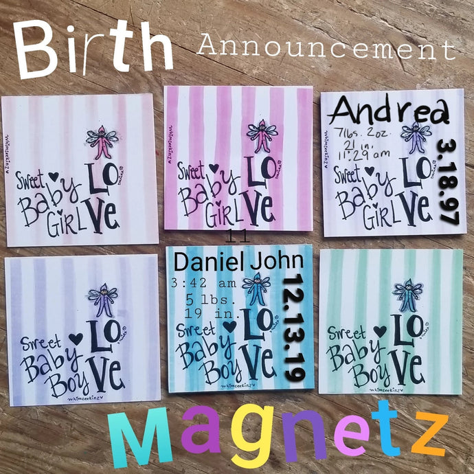 *Birth Announcement Magnetz